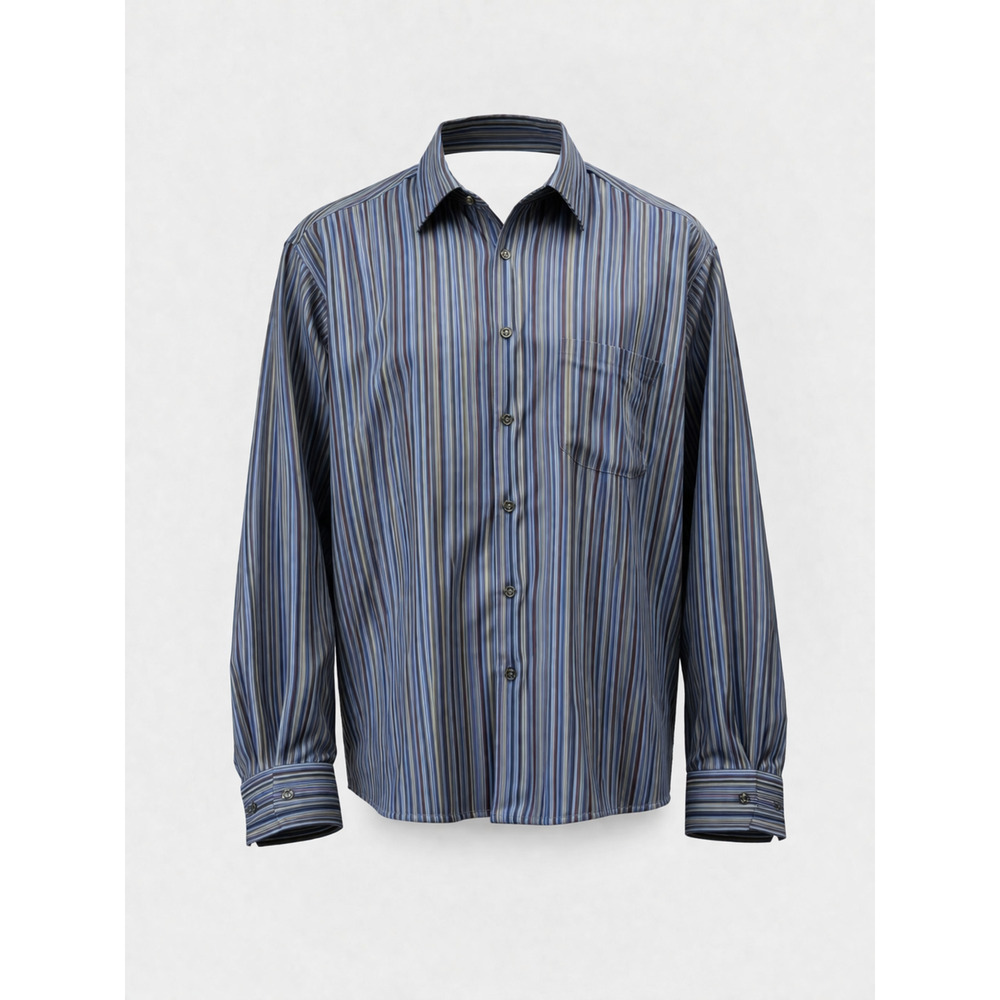 Pronto Uomo Men's Dress Shirt XXL Long Sleeve Non Iron 100% Cotton